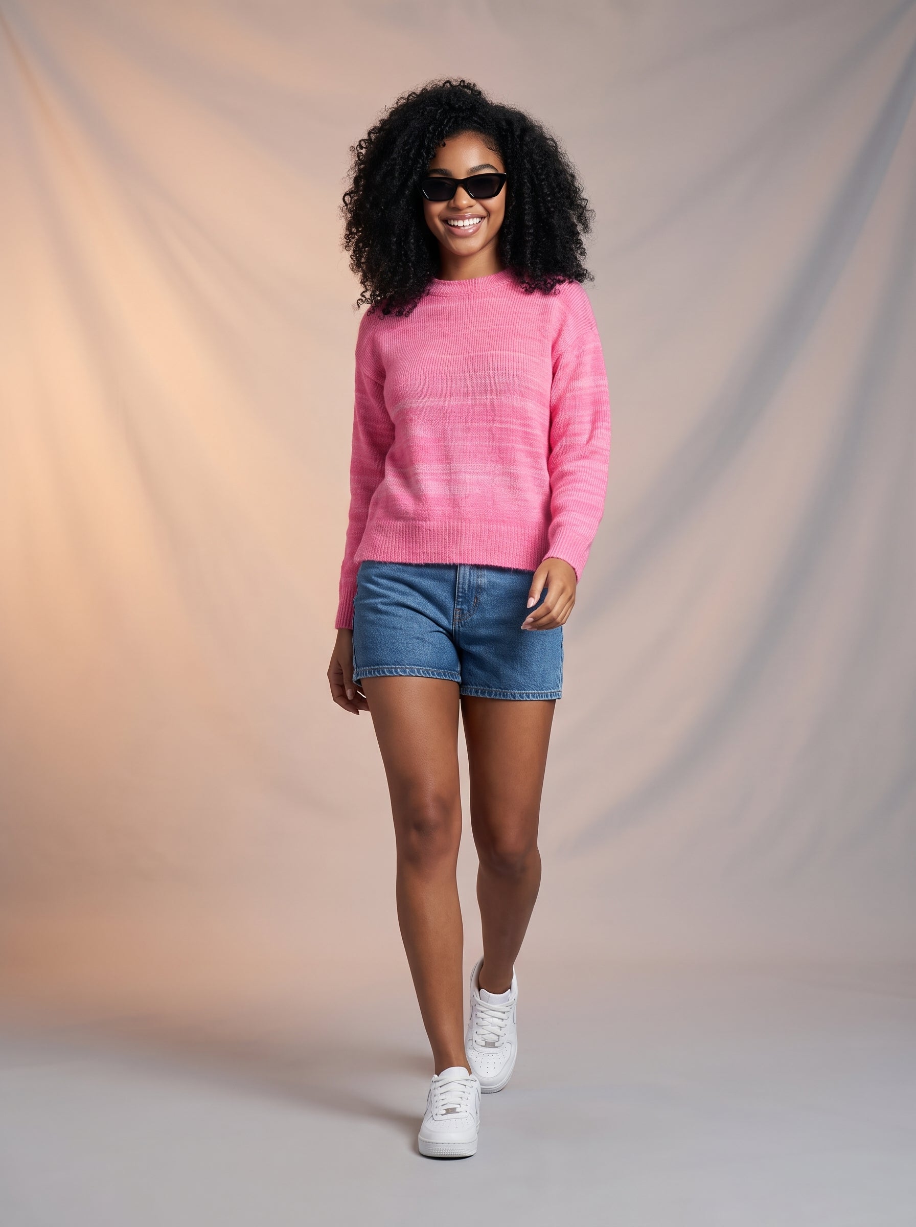 Pink subtle striped Jumper