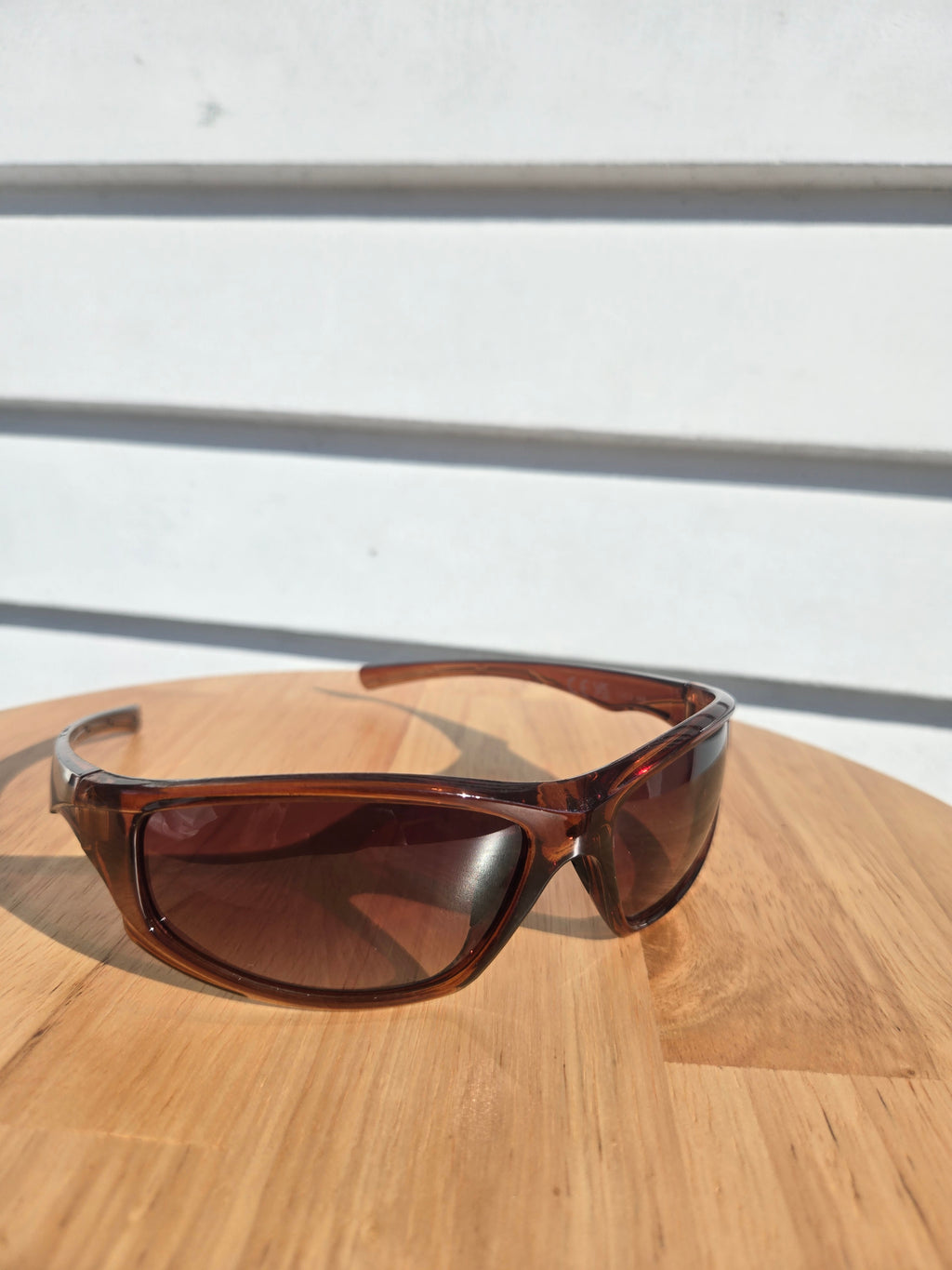 Amber Wraparound Sunglasses