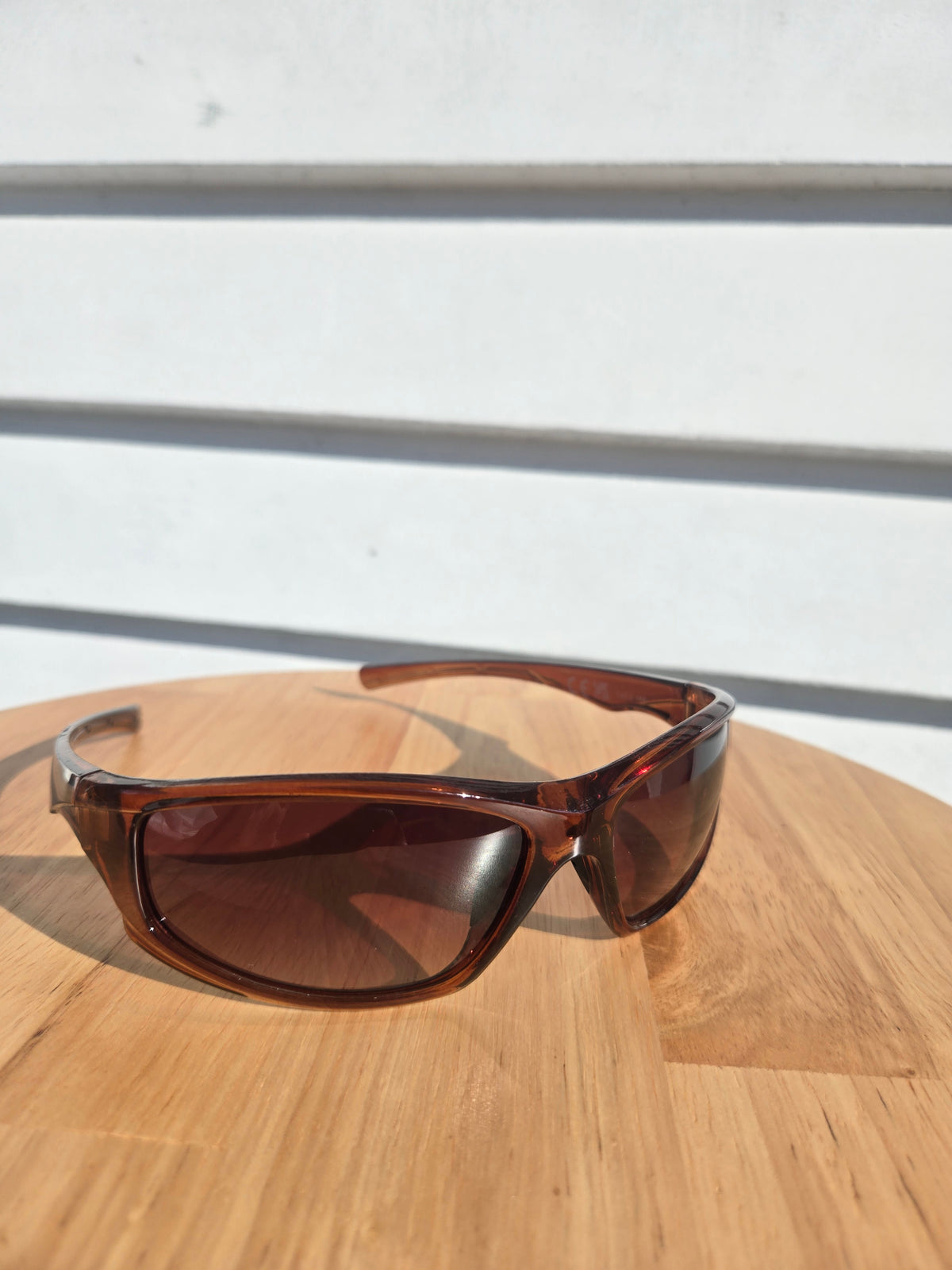 Amber Wraparound Sunglasses
