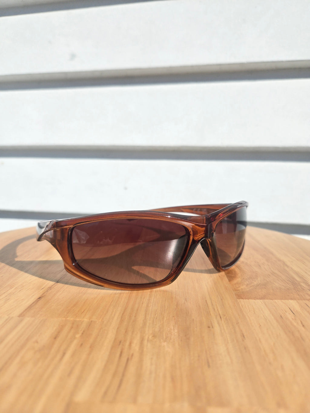 Amber Wraparound Sunglasses