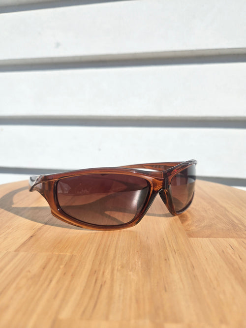 Amber Wraparound Sunglasses