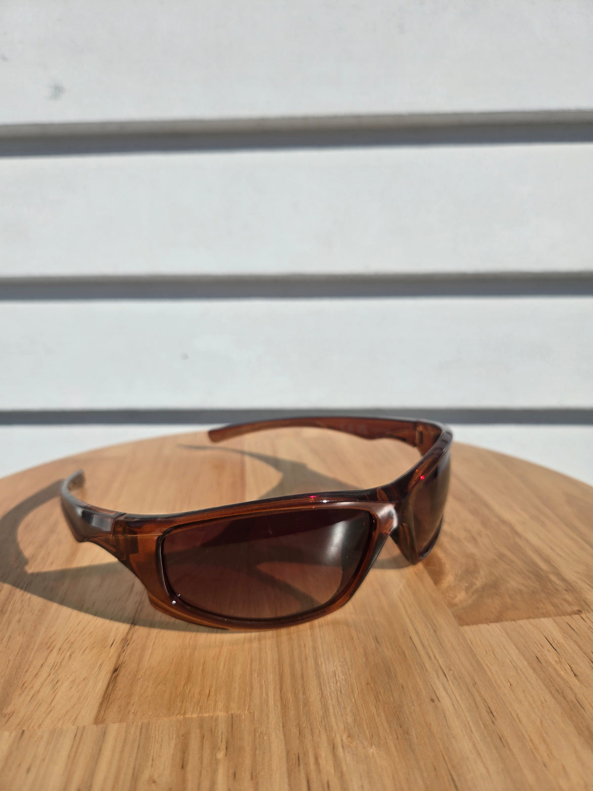 Amber Wraparound Sunglasses