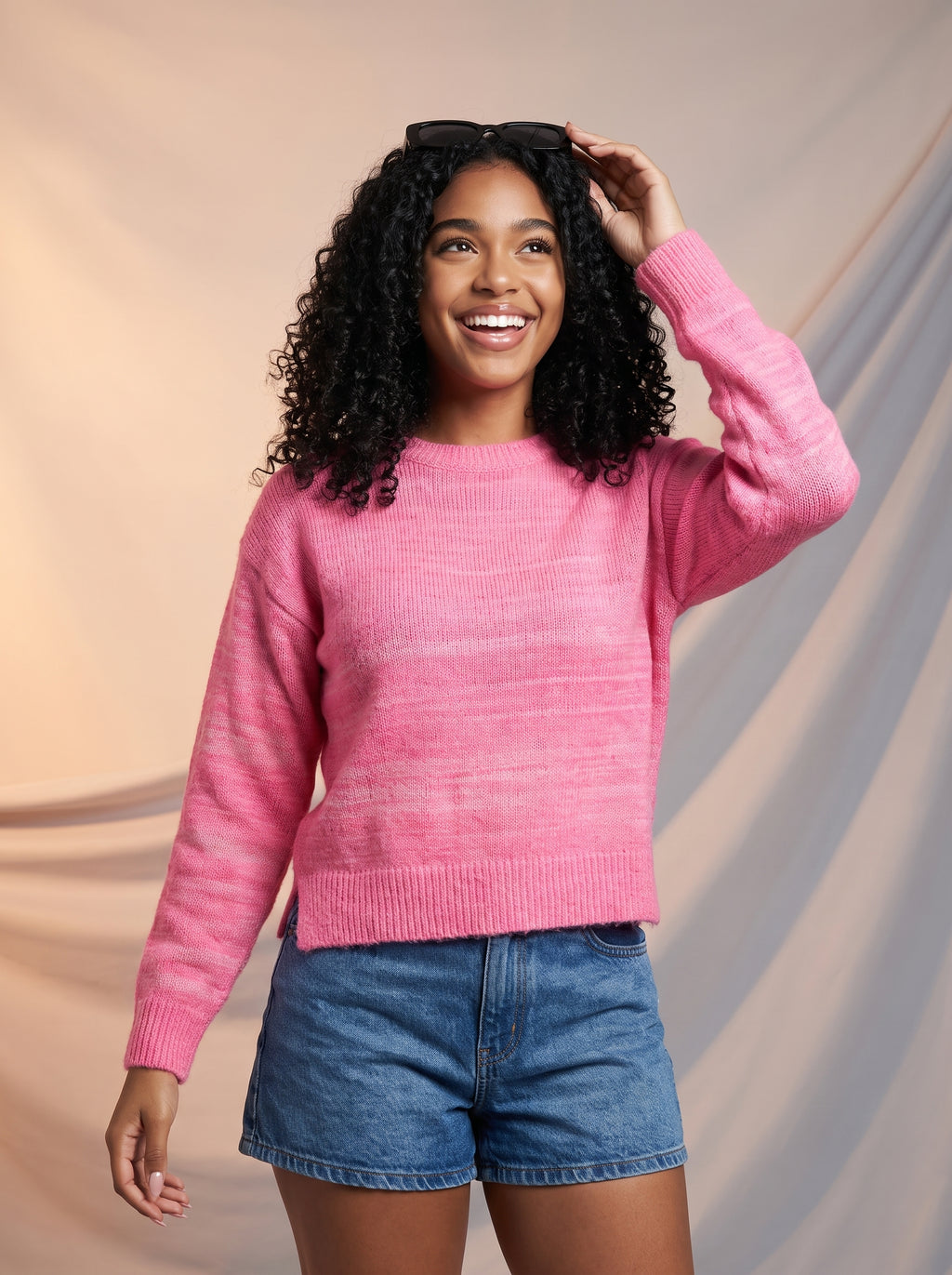 Pink subtle striped Jumper