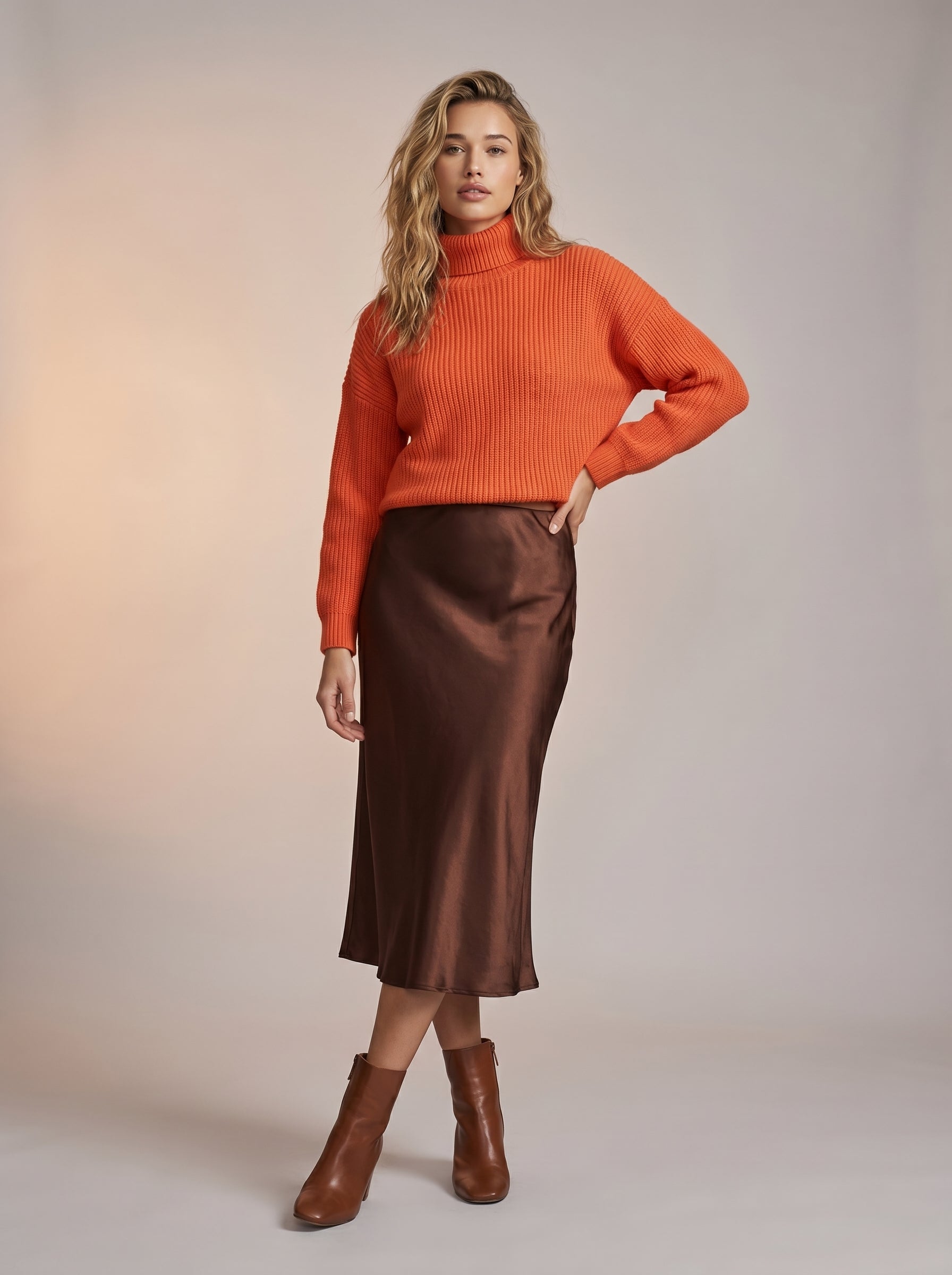 Women flowy slip skirt