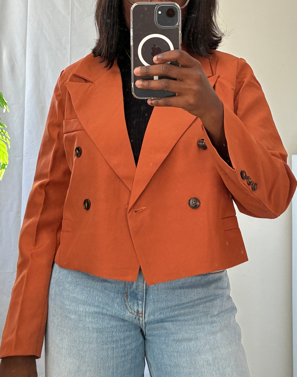 Cropped blazer jacket