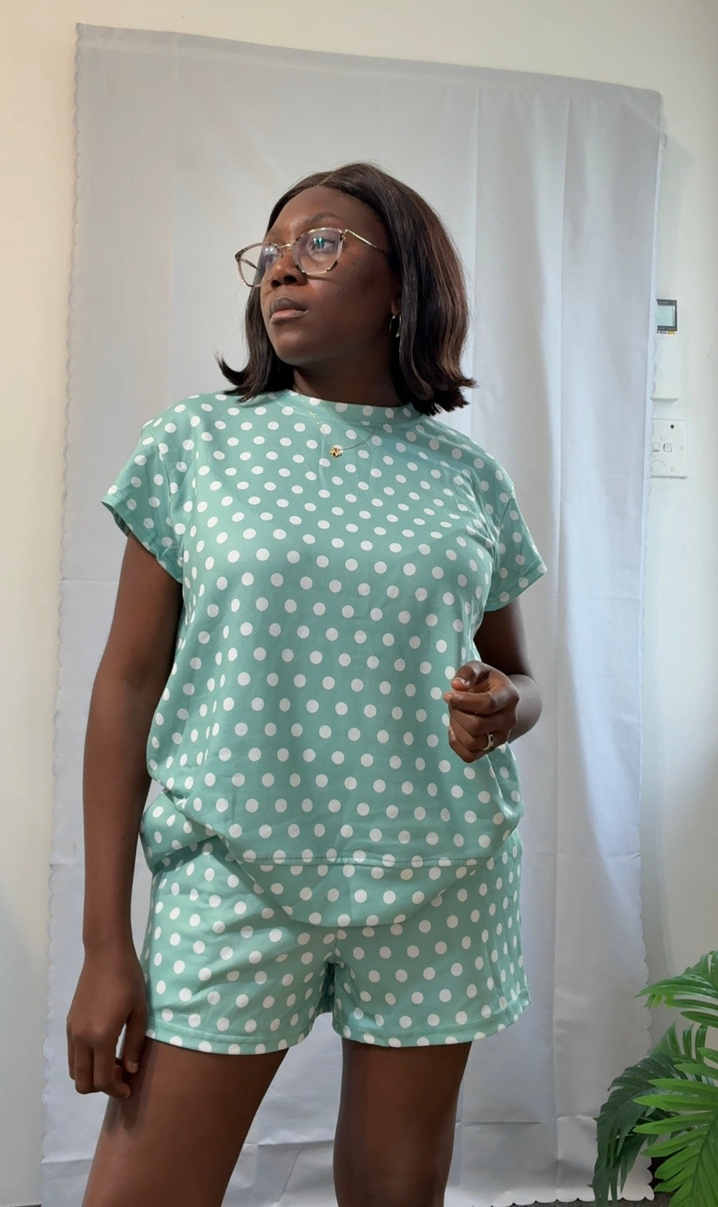 Polka dot two piece set