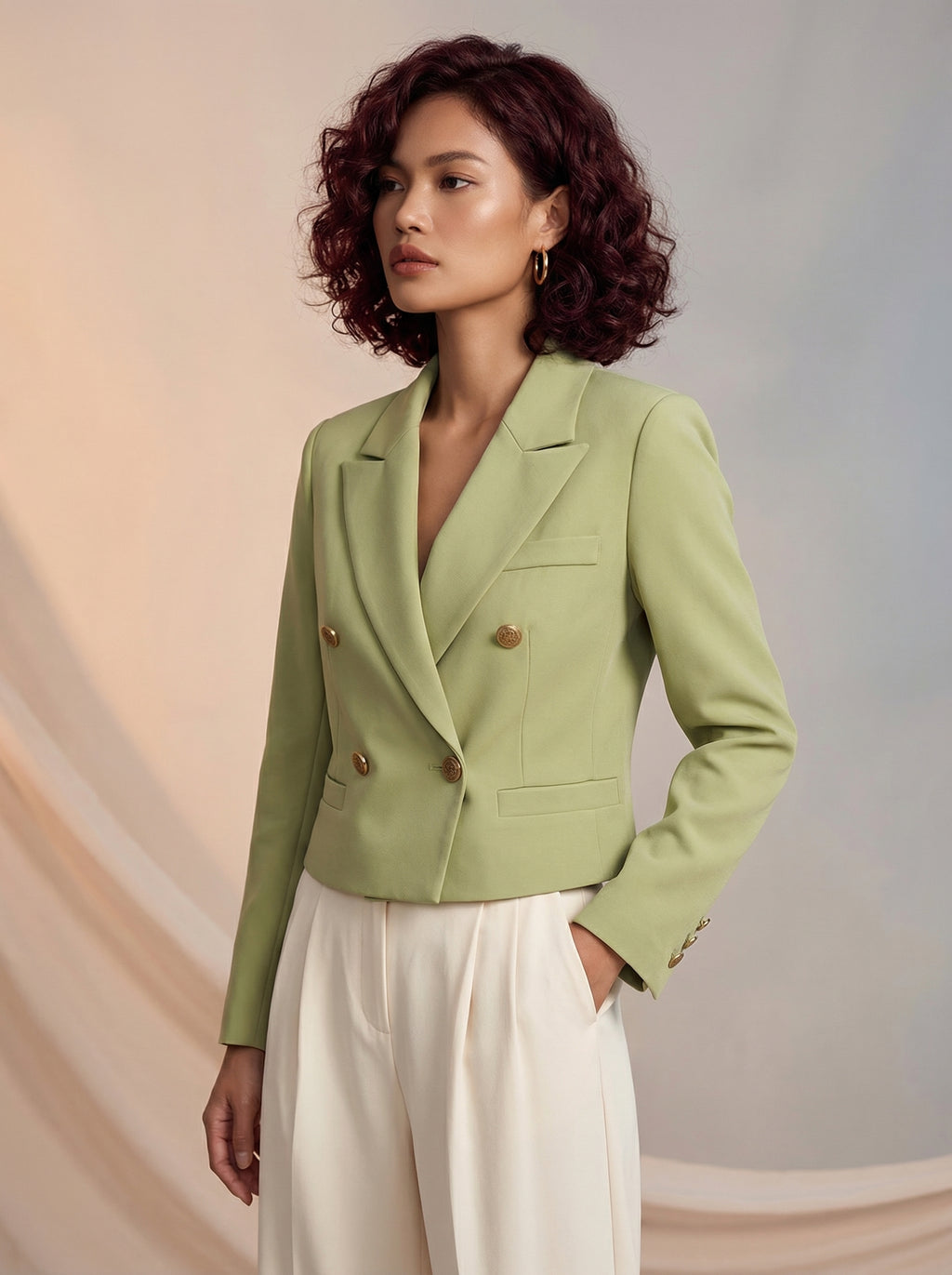 Cropped blazer jacket
