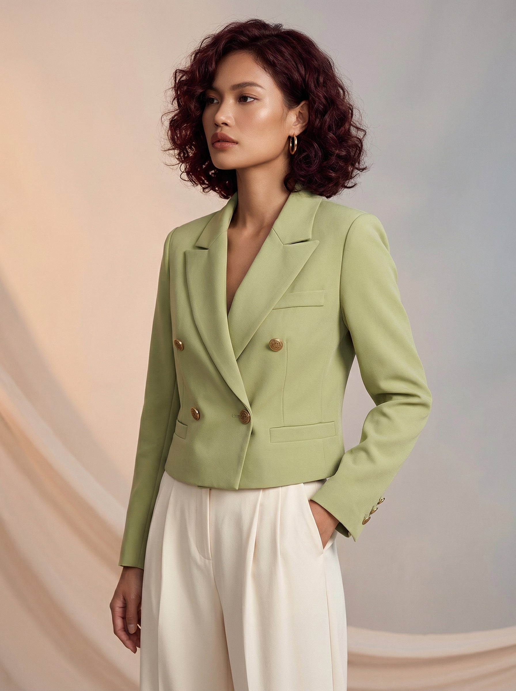 Cropped blazer jacket