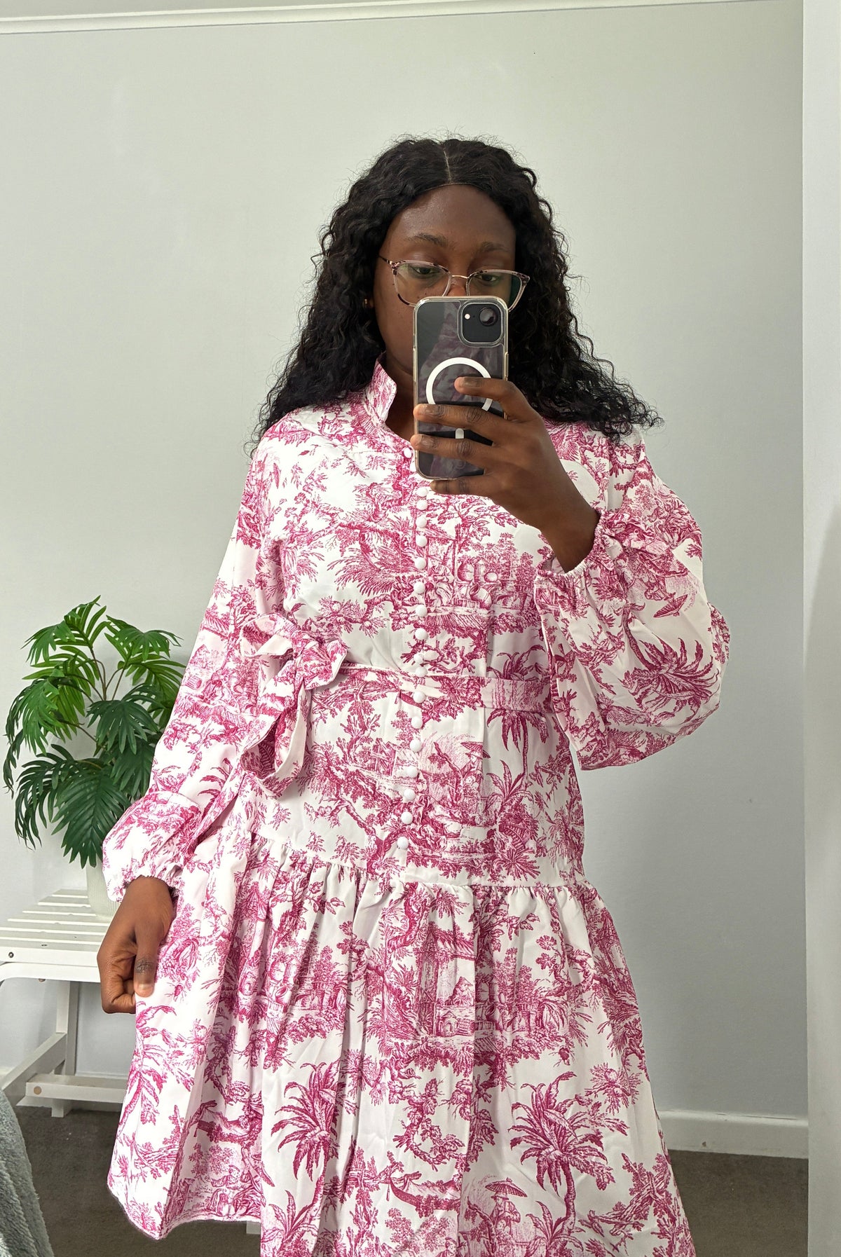 Vibrant floral print dress