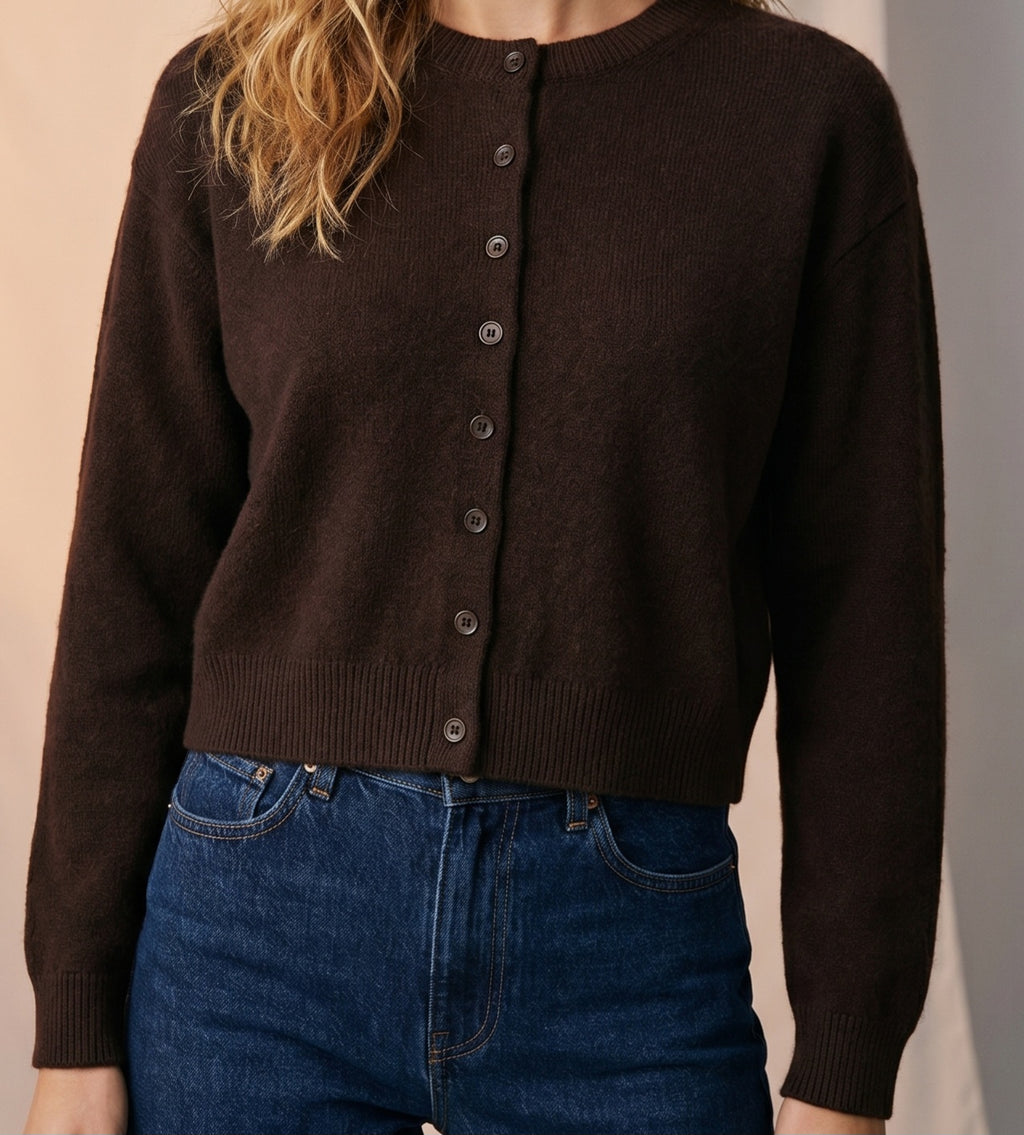 Cozy brown cardigan