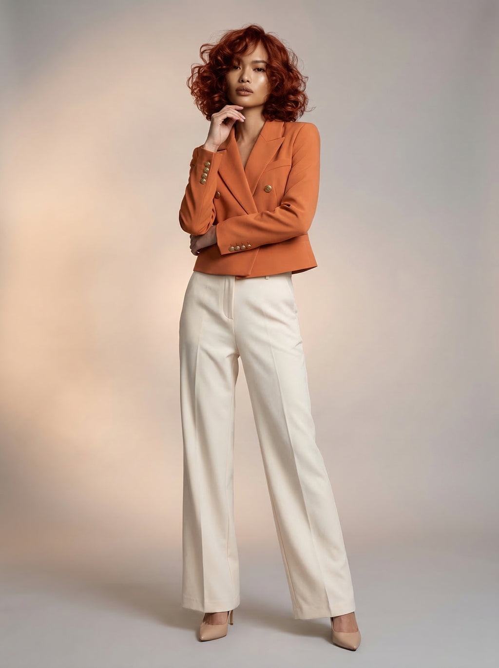 Cropped blazer jacket