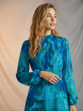 Art canvas print design long-sleeved dress