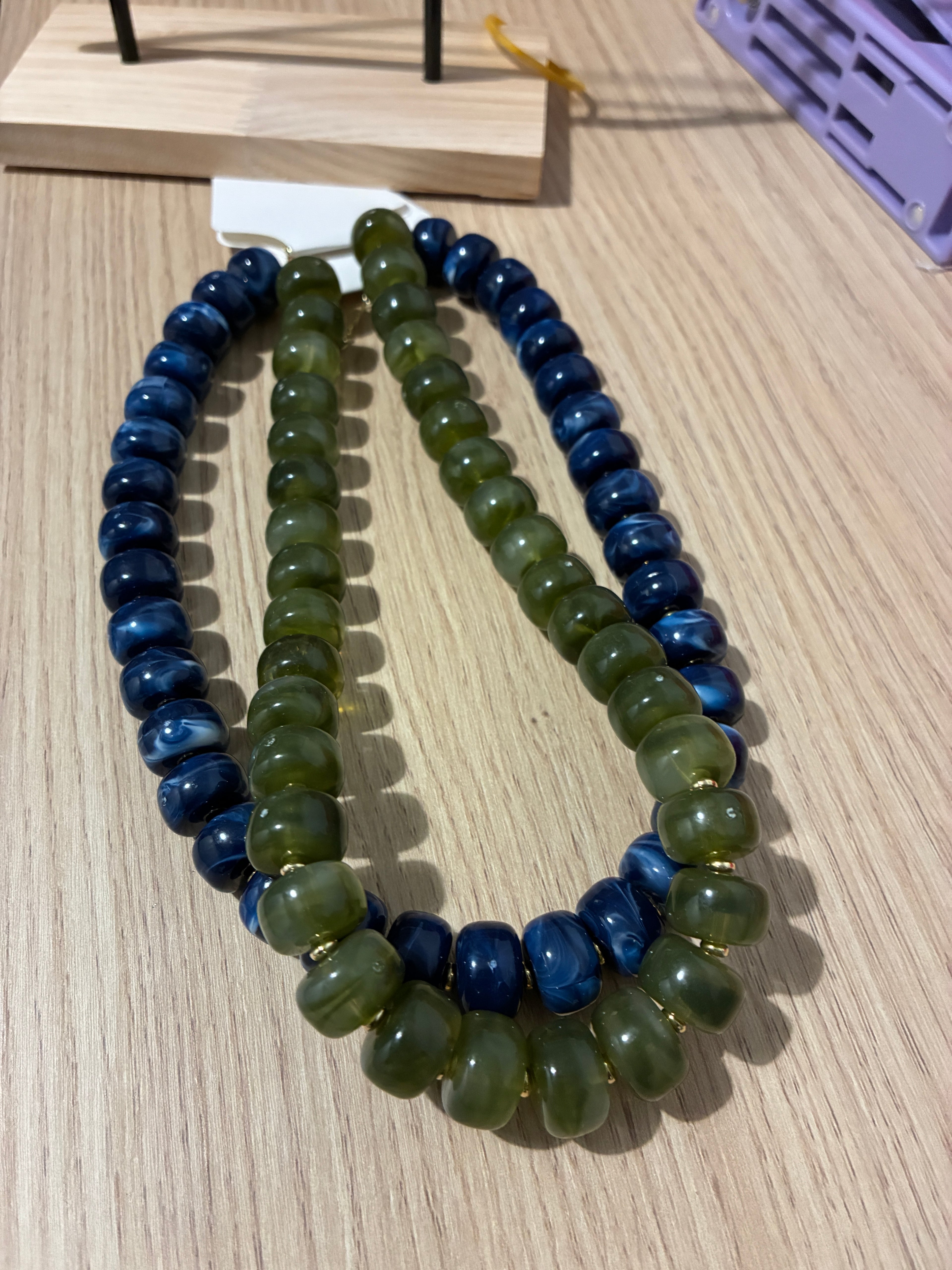 Statement beaded necklace