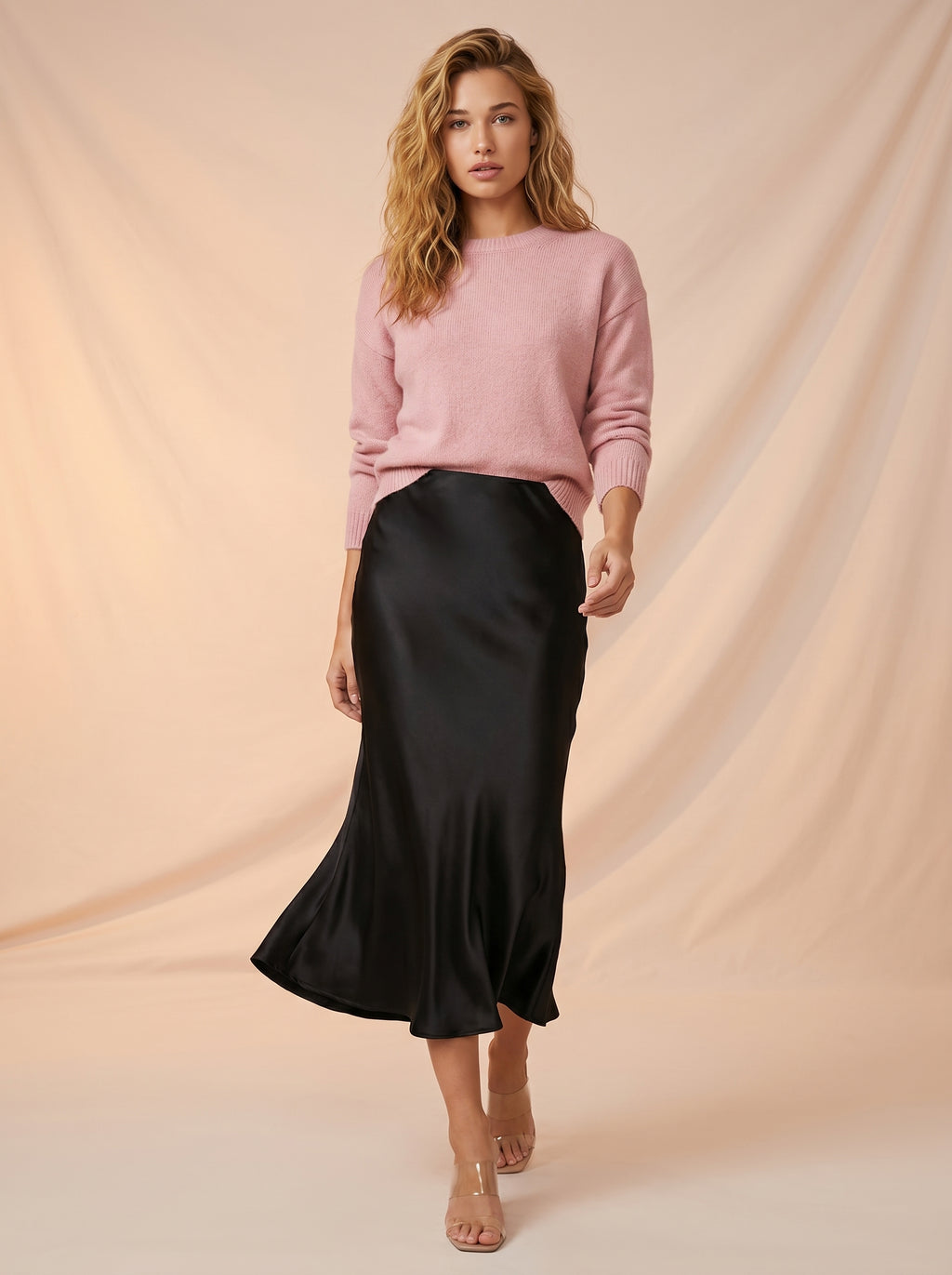 Women flowy slip skirt