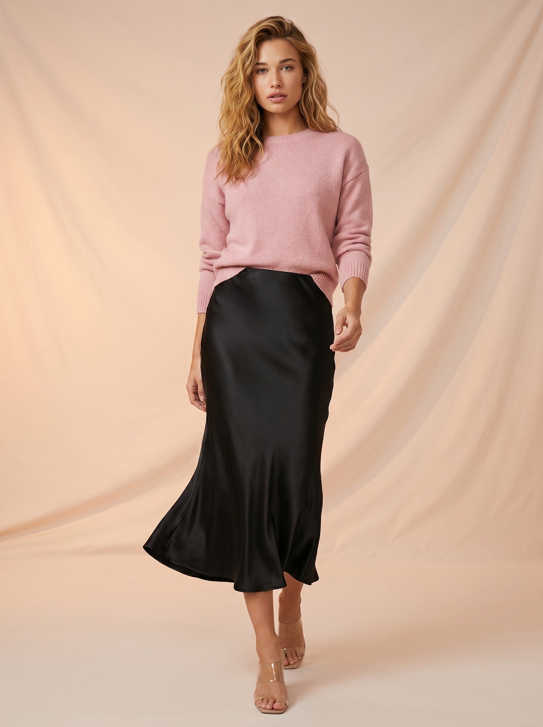 Women flowy slip skirt
