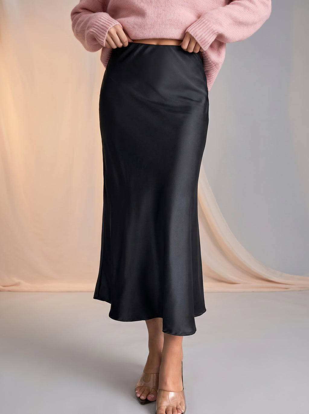 Women flowy slip skirt