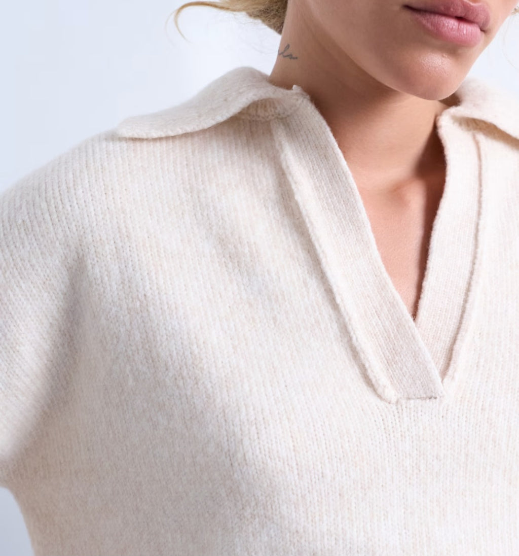 V-Neck collared sweater