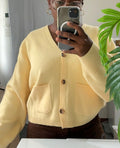 Cozy vee neck button down cardigan