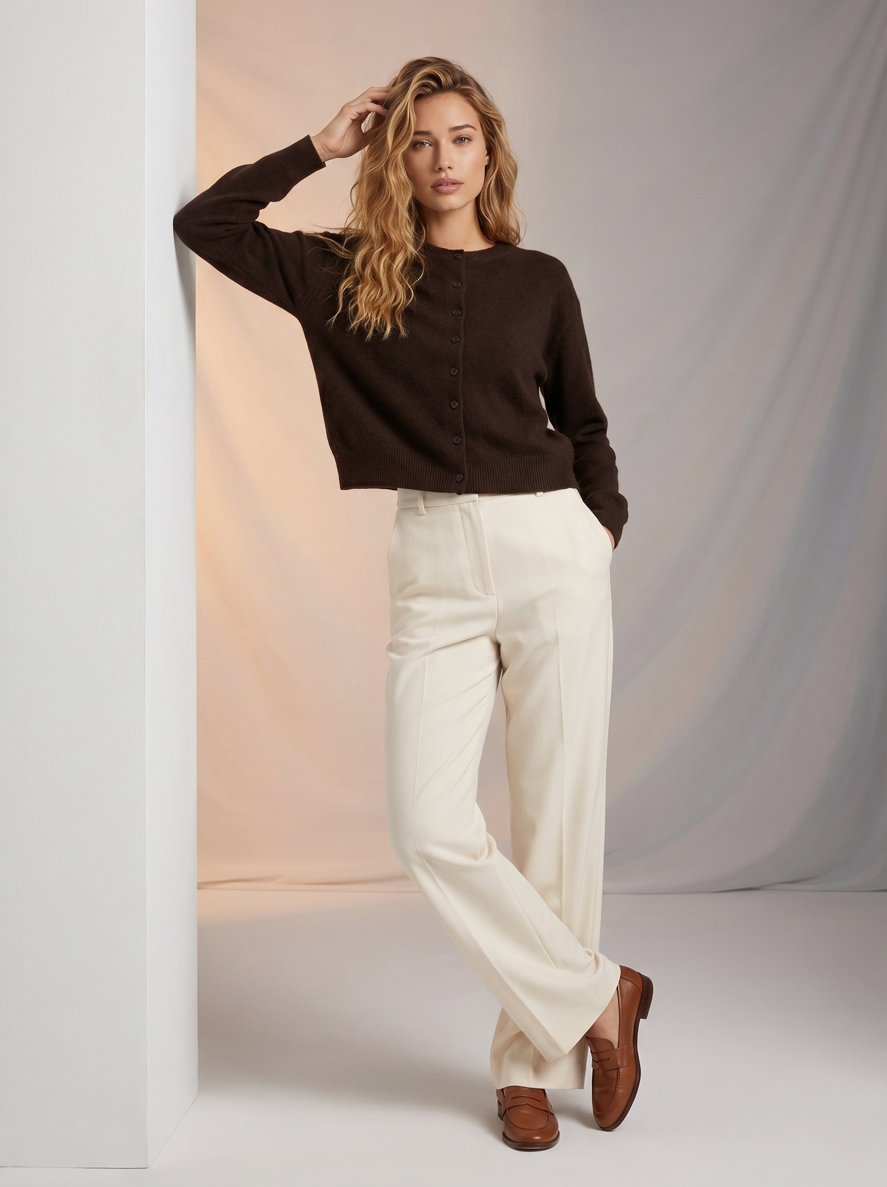 Cozy brown cardigan