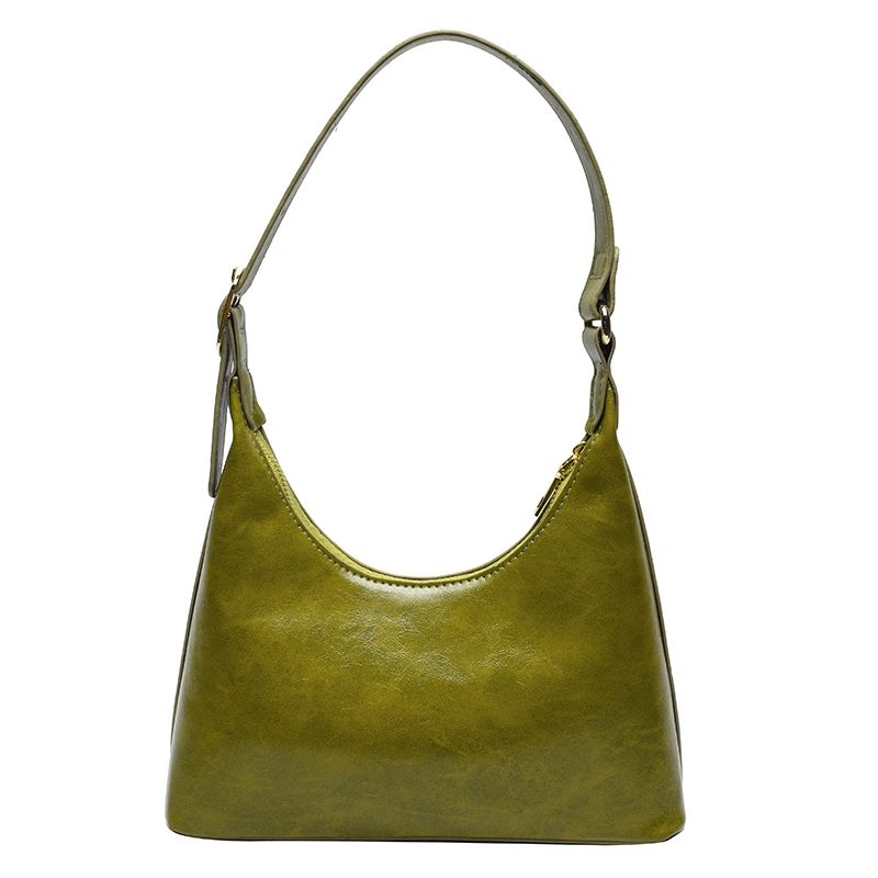 Green structured shoulder bag