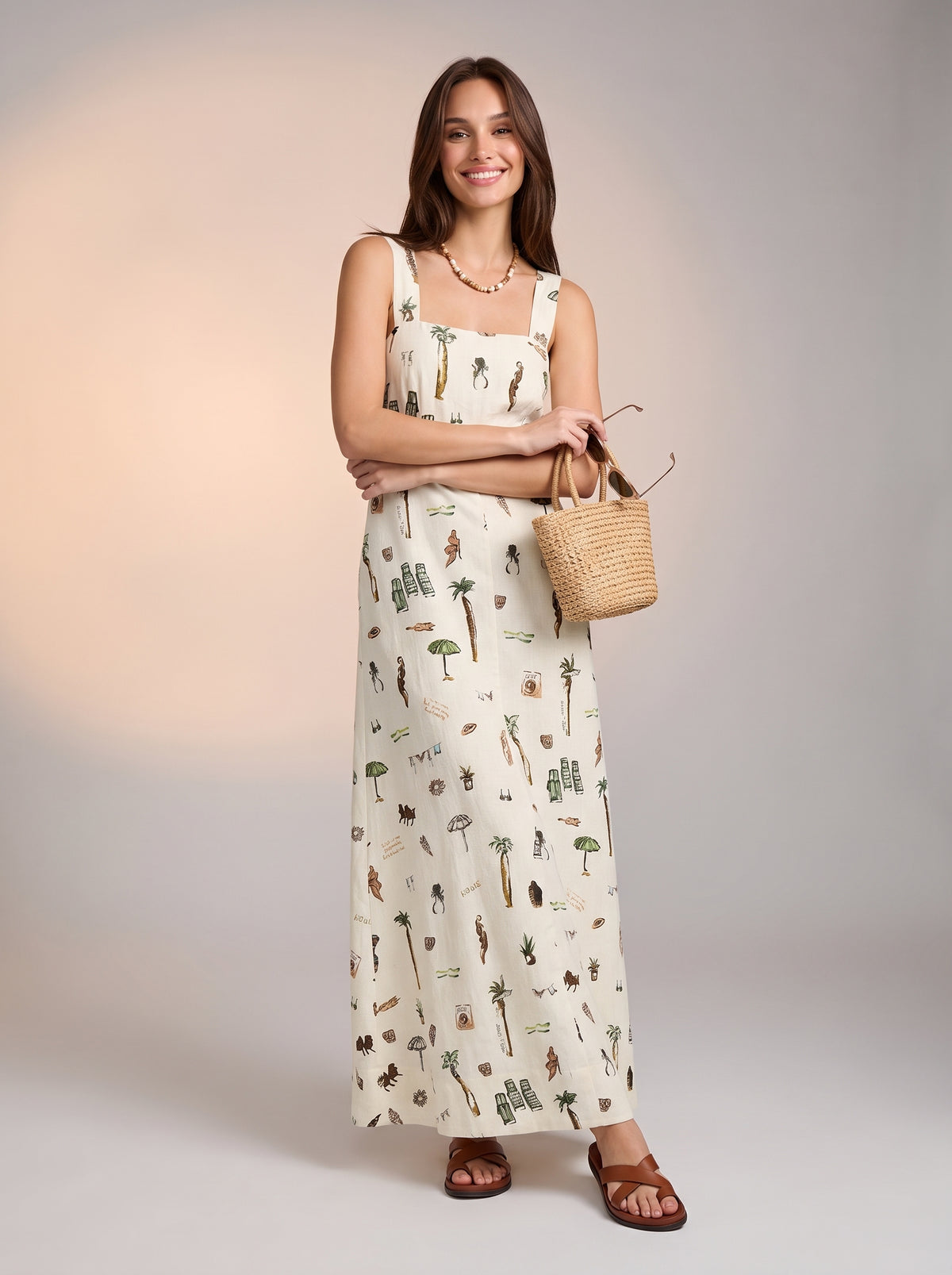 Vacay print maxi dress