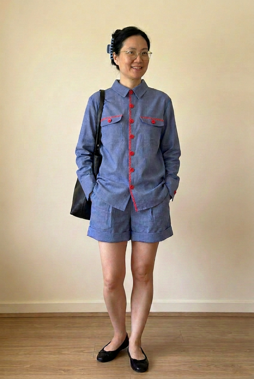Shirt photo with extra lower-left ric rac removed