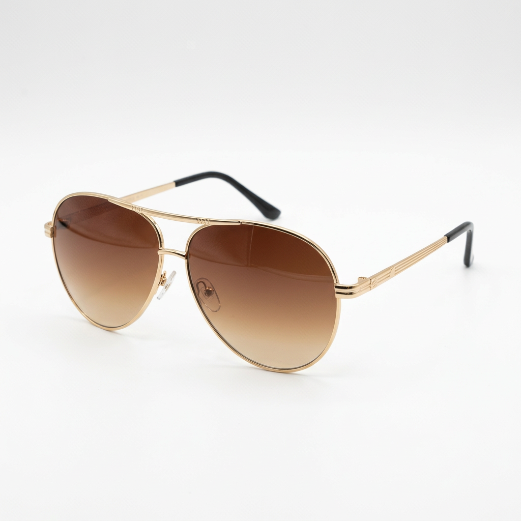 Classic Gold-Tone Aviator Sunglasses