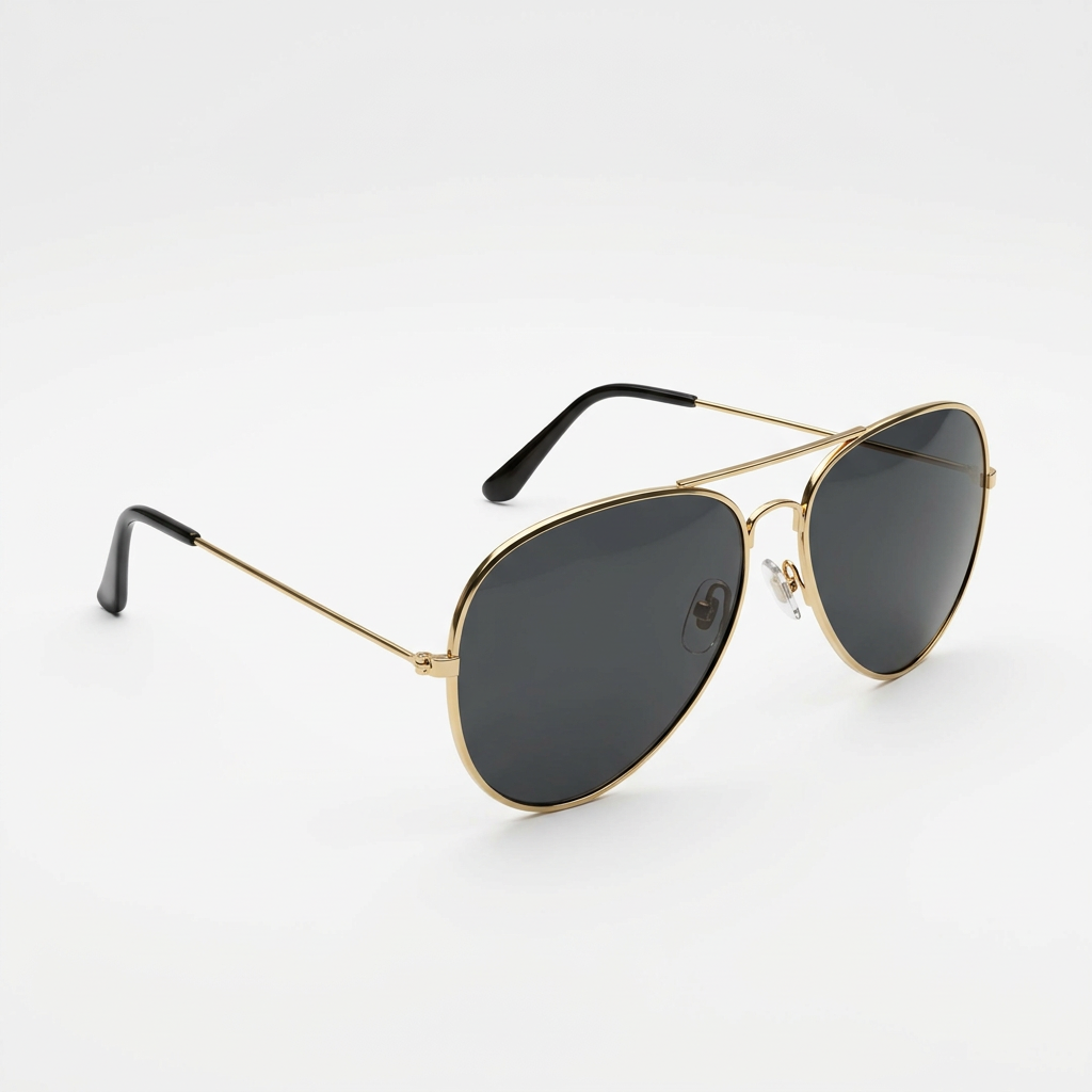 Classic Gold-Tone Aviator Sunglasses