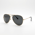 Classic Gold-Tone Aviator Sunglasses