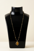 Tiger's Eye Teardrop Pendant Necklace